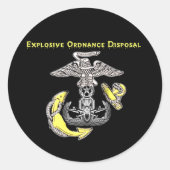 USMC EOD RONDE STICKER (Voorkant)