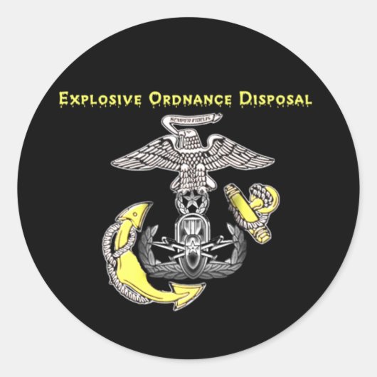 USMC EOD RONDE STICKER (Voorkant)