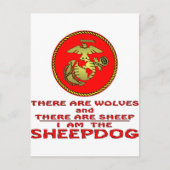 USMC er zijn wolven en er zijn schapen Briefkaart (Voorkant)