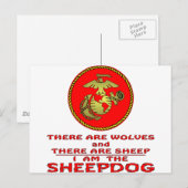 USMC er zijn wolven en er zijn schapen Briefkaart (Voorkant / Achterkant)