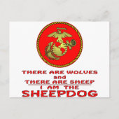 USMC er zijn wolven en er zijn schapen Briefkaart (Voorkant)