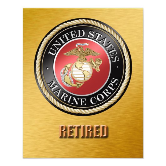 USMC - Fotouitbreiding in ruste Foto Afdruk (Voorkant)
