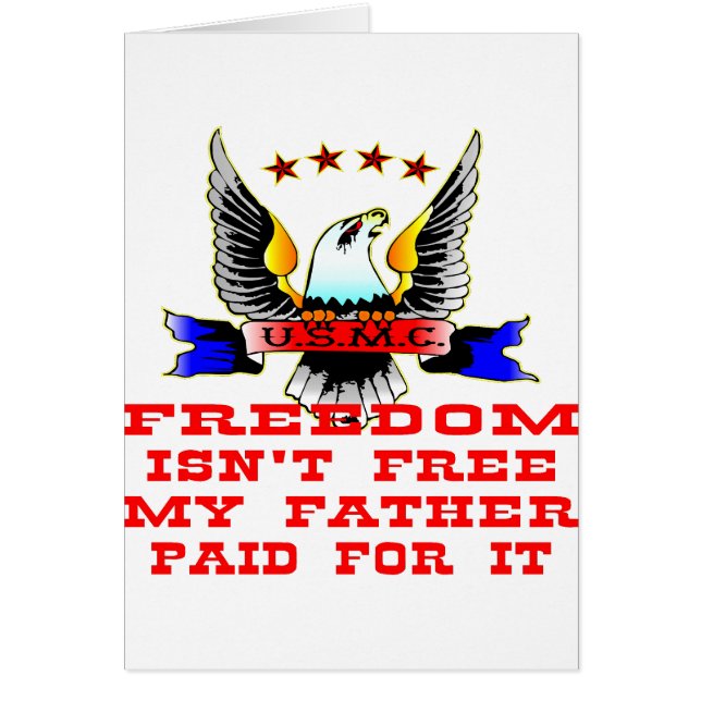 USMC Freedom is niet gratis voor mijn vader. (Voorkant)