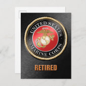 USMC Gepensioneerd Briefkaart (Voorkant / Achterkant)