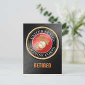 USMC Gepensioneerd Briefkaart (Staand voorkant)