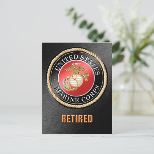 USMC Gepensioneerd Briefkaart (Staand voorkant)