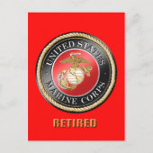 USMC Gepensioneerd Briefkaart (Voorkant)