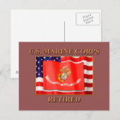 USMC Gepensioneerd Briefkaart (Voorkant / Achterkant)
