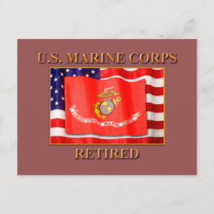USMC Gepensioneerd Briefkaart
