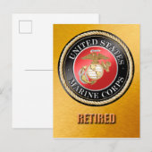 USMC Gepensioneerd Briefkaart (Voorkant / Achterkant)