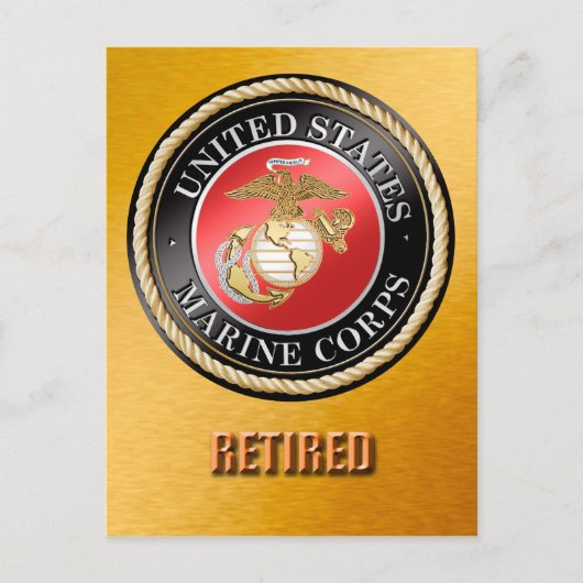 USMC Gepensioneerd Briefkaart (Voorkant)