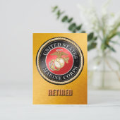 USMC Gepensioneerd Briefkaart (Staand voorkant)