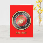 USMC Gepensioneerd Wenskaart Kaart (Gele Bloem)