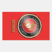 USMC Gepensioneerde Sticker (Voorkant)