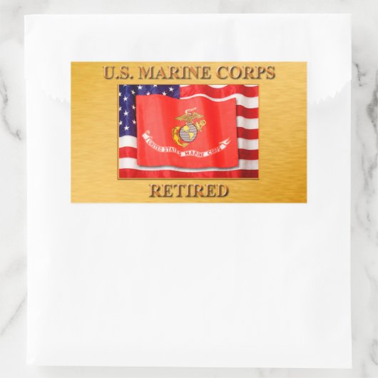 USMC Gepensioneerde Sticker (Tas)