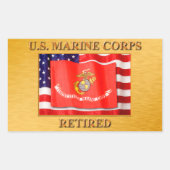 USMC Gepensioneerde Sticker (Voorkant)
