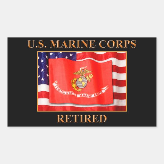 USMC Gepensioneerde Stickers (Voorkant)