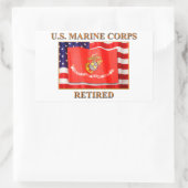 USMC Gepensioneerde Stickers (Tas)