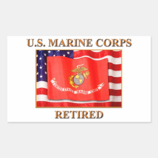 USMC Gepensioneerde Stickers (Voorkant)