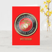 USMC het Wenskaart van de Veteraan Kaart (Gele Bloem)