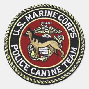 USMC HONDSTEAM RONDE STICKER
