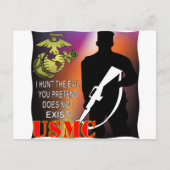 USMC I Hunt het kwaad dat u voorstelt niet bestaat Briefkaart (Voorkant)