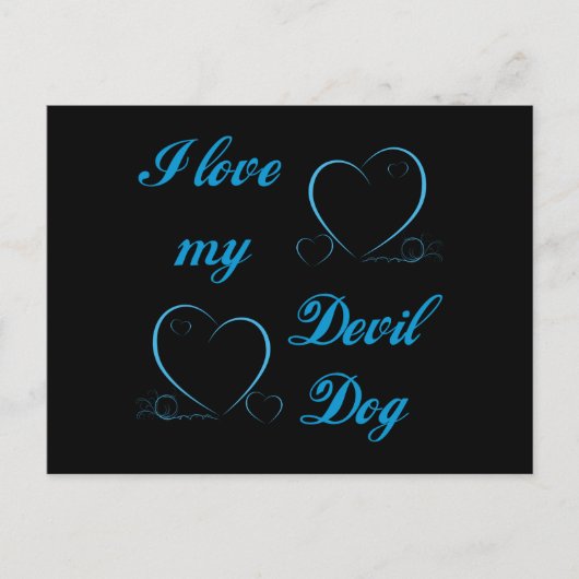 USMC I Love My Devil Dog Briefkaart (Voorkant)