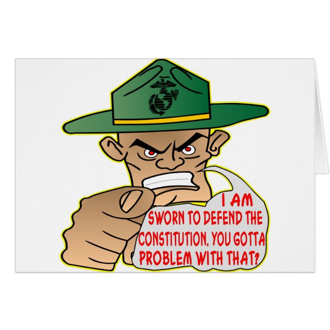 USMC Ik ben bang om de Grondwet te verdedigen (Voorkant Horizontaal)