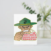 USMC Ik ben bang om de Grondwet te verdedigen Briefkaart (Staand voorkant)