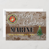 USMC-kerstkaart Camo Feestdagenkaart (Voorkant / Achterkant)