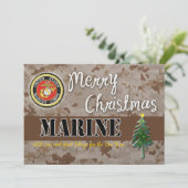 USMC-kerstkaart Camo Feestdagenkaart (Staand voorkant)