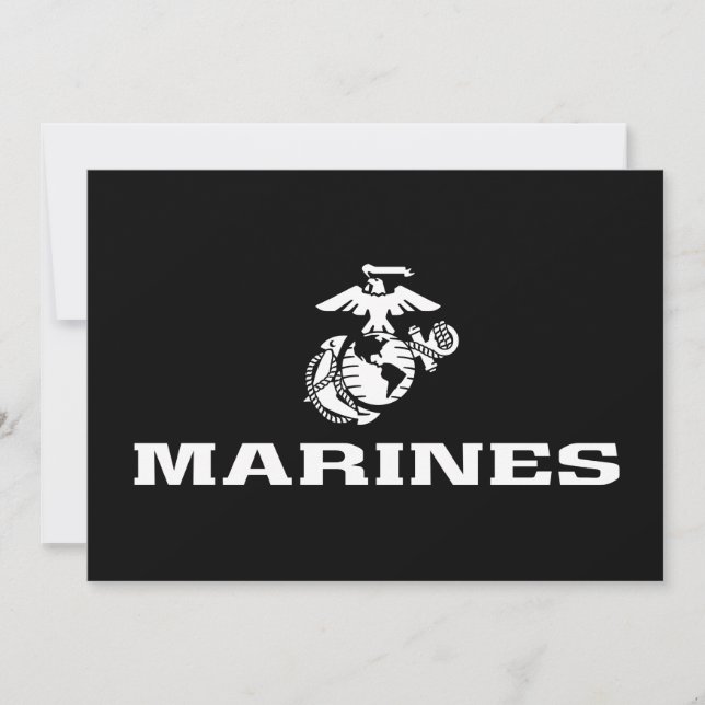 USMC Logo gestapeld - Wit (Voorkant)