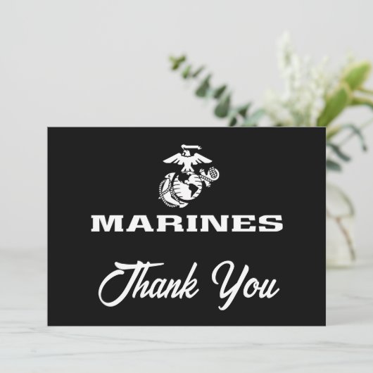 USMC Logo gestapeld - Wit Bedankkaart (Staand voorkant)
