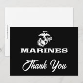 USMC Logo gestapeld - Wit Bedankkaart (Voorkant / Achterkant)