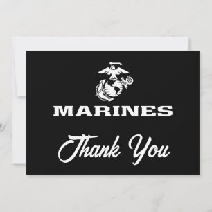 USMC Logo gestapeld - Wit Bedankkaart