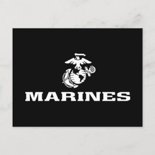 USMC Logo gestapeld - Wit Feestdagenkaart
