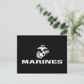 USMC Logo gestapeld - Wit Feestdagenkaart (Staand voorkant)