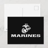 USMC Logo gestapeld - Wit Feestdagenkaart (Voorkant / Achterkant)