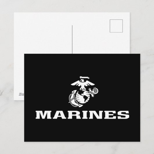 USMC Logo gestapeld - Wit Feestdagenkaart (Voorkant / Achterkant)