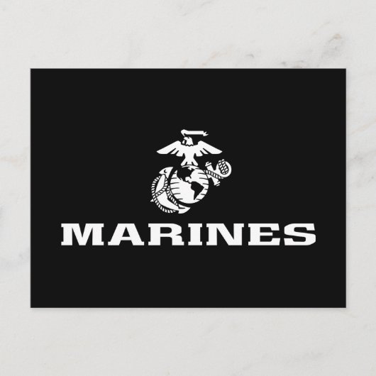 USMC Logo gestapeld - Wit Feestdagenkaart (Voorkant)