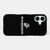 USMC Logo gestapeld - Wit iPhone 16 Hoesje (Achterkant horizontaal)