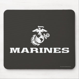 USMC Logo gestapeld - Wit Muismat
