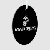 USMC Logo gestapeld - Wit Ornament (voorkant)