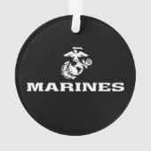 USMC Logo gestapeld - Wit Ornament (achterkant)