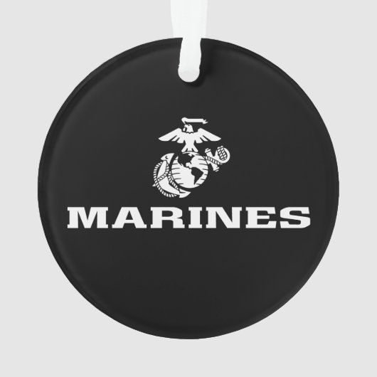 USMC Logo gestapeld - Wit Ornament (achterkant)
