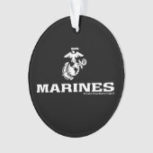 USMC Logo gestapeld - Wit Ornament (voorkant)