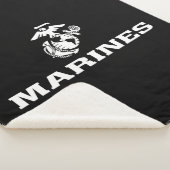 USMC Logo gestapeld - Wit Sherpa Deken (3/4)