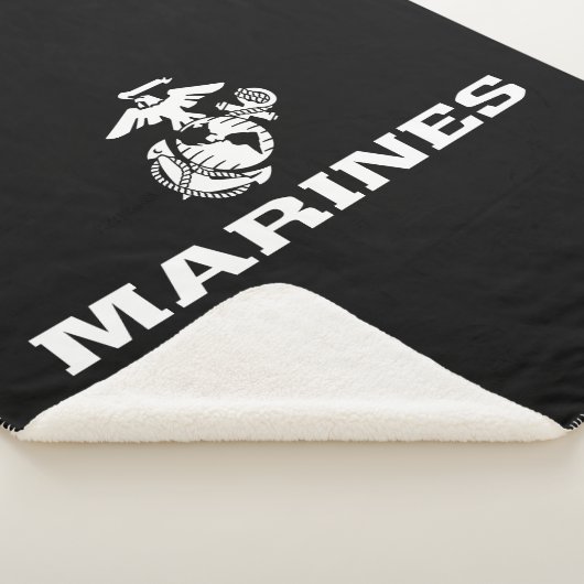 USMC Logo gestapeld - Wit Sherpa Deken (3/4)