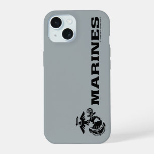 USMC Logo Gestapeld Zwart Logo iPhone 15 Case