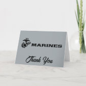 USMC Logo Stacked Black Logo Bedankkaart (Voorkant)